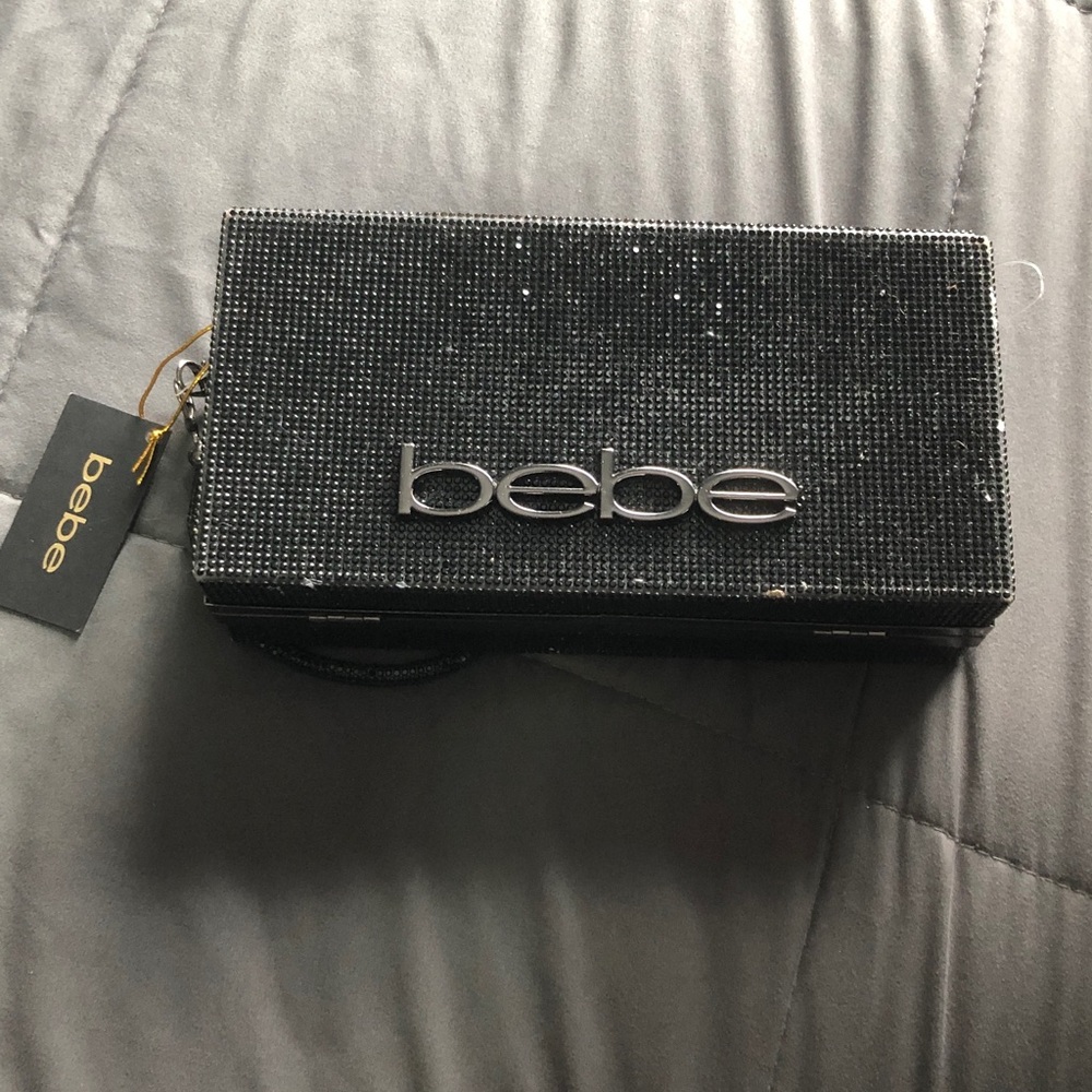 Bebe Sparkling Black Evening Bag